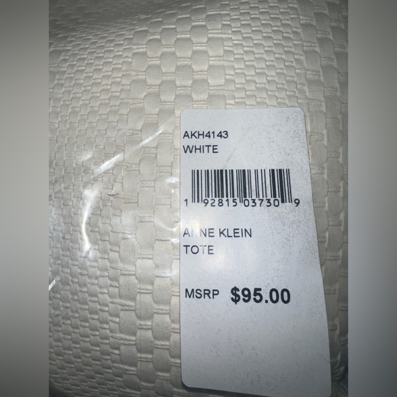 👛 NWT! Anne Klein Large Woven Tote Bag MSRP $95 - Picture 6 of 6